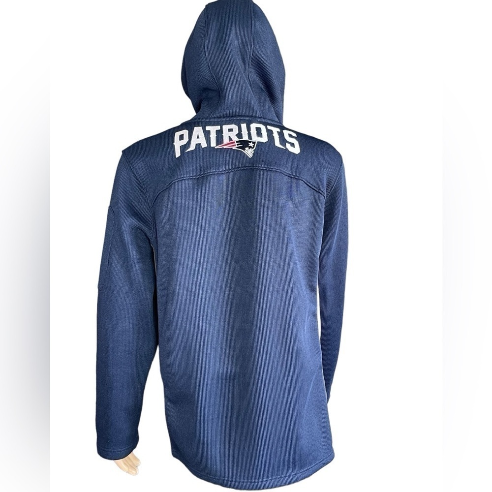 New England Patriots NFL Team Apparel Hooded Fleece Zip Jacket Men’s L Blue Red - Picture 6 of 16
